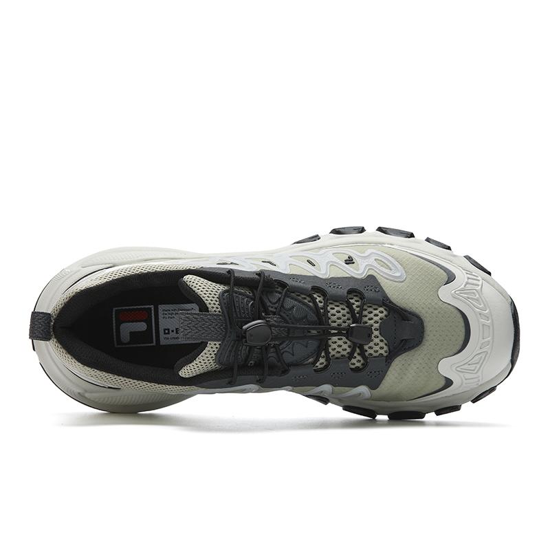 Fila TRUFFLE Амортизирующие износостойкие легкие низкие массивные кроссовки мужские Изумрудно-зеленый/Теневой черный серый F12M621111FED