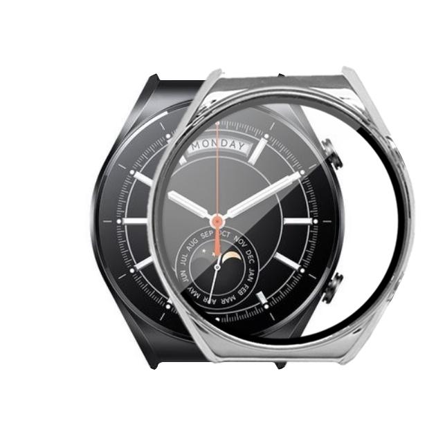 Полный защитный чехол для Xiaomi Watch S1, чехол-накладка с защитой экрана, гальванизированный ПК, жесткий корпус с закаленным стеклом, аксессуары