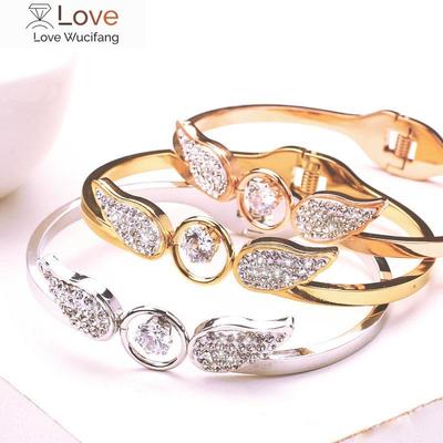 Новые корейские модные браслеты с крыльями ангела Aaa Zircon, аксессуары для женщин, ювелирные изделия, свадебные праздничные подарочные украшения