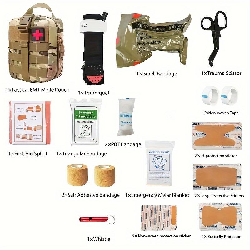 Аптечка первой помощи из 28 предметов, медицинская аптечка первой помощи с жгутом, принадлежности для кемпинга, аварийный комплект для выживания, походная сумка