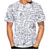 Interesting Math T-shirt Math Formula 3D Printing Men's Short Sleeved T-shirt Street Clothing Top T-Shirts Men’s