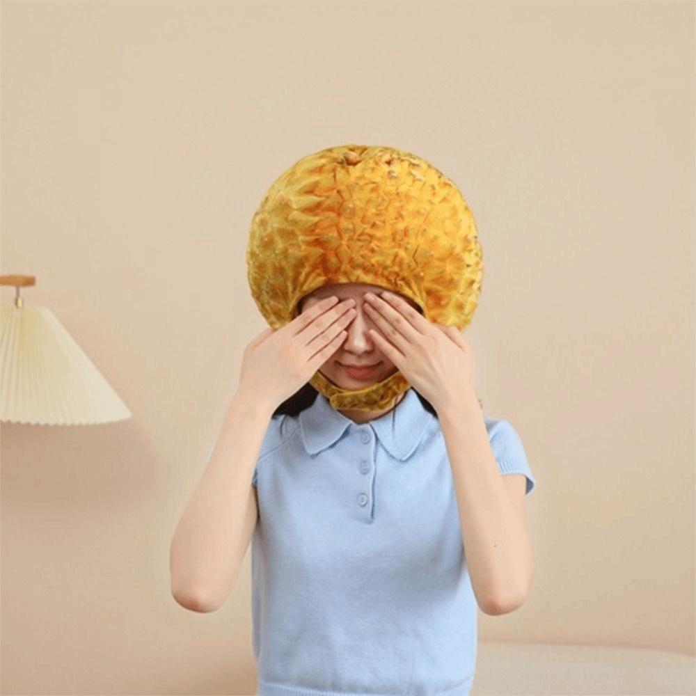 Soft Comfortable Durian Plush Hat Cartoon Durian Photo Hat Whimsical Simulation Fruit Hat Party