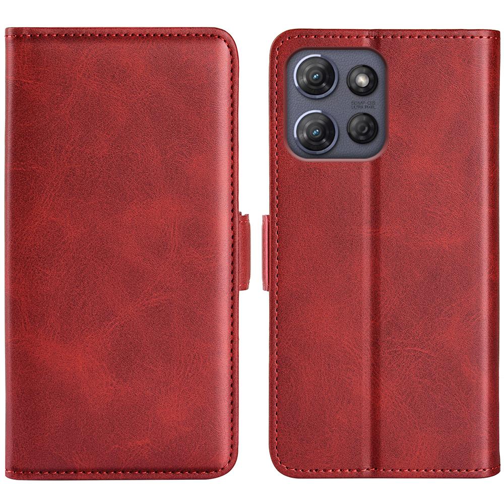 Для Motorola Moto G Power (2025) Чехол-кошелек из телячьей кожи с текстурой