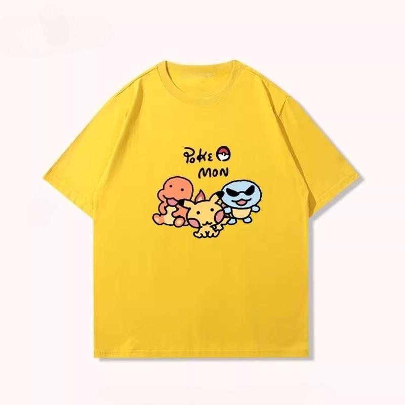Potdemiels New Summer Tshirt with Pikachu Print 100 Cotton Suitable for Both Boys and Girls and Highly Breathable