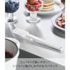 Yamazaki Tower Silicone Spatula, Small, White, W4 x D1.5 x H21cm, Dishwasher Safe, Floating Tip, Small Size, 1602