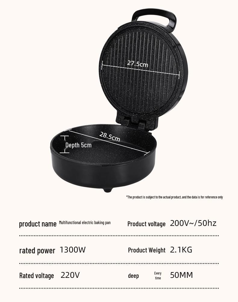 Electric Non-Stick Griddle: Double-Sided Heating for Eggs, Meat, and Pancakes 
