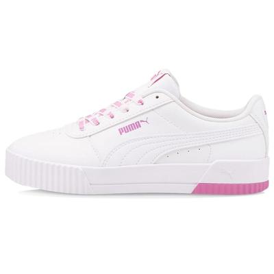 Carina Logomania Кожаные Удобные Низкие Кроссовки Женские Кроссовки Белый Красный Розовый 383906-02