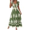 Fashion Ladies Summer Beach Dress Holiday Print Swing Dress
