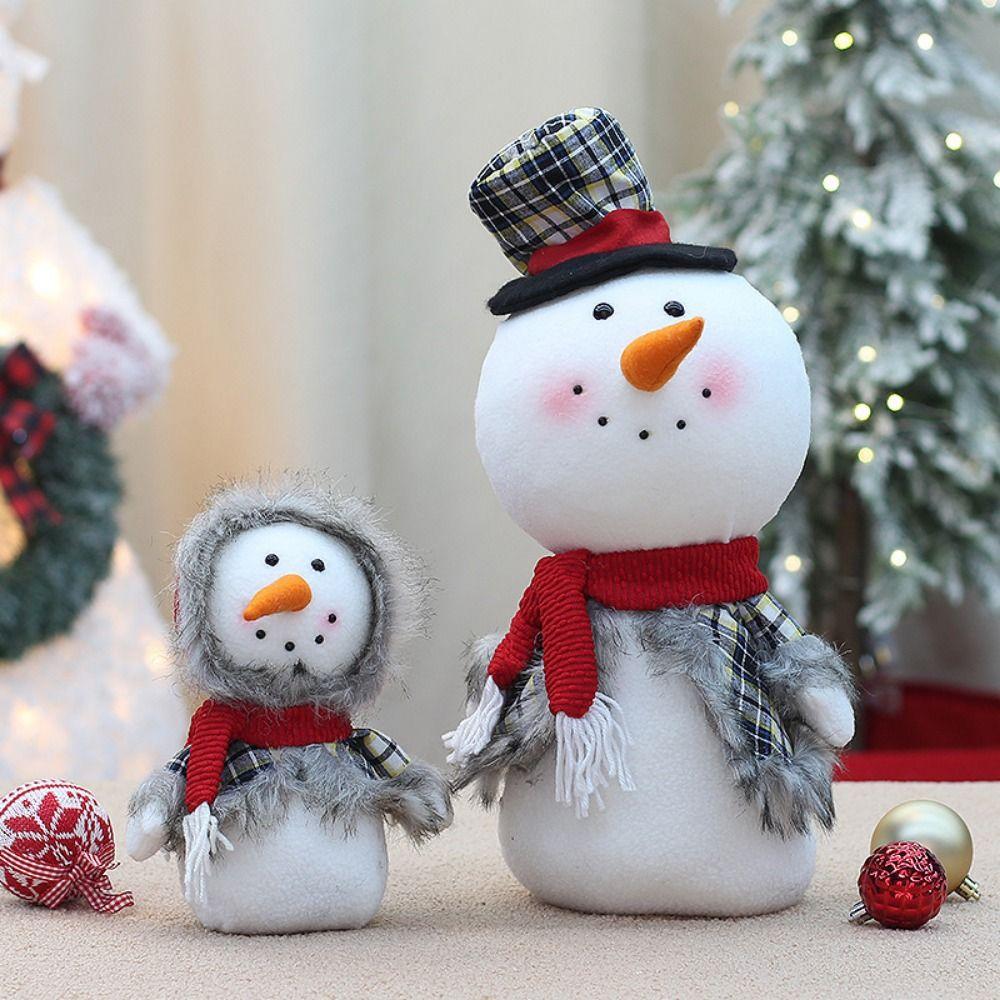 Funny Christmas Snowman Doll Delicate Snowman Figure Christmas Window Decoration  Home Decoration