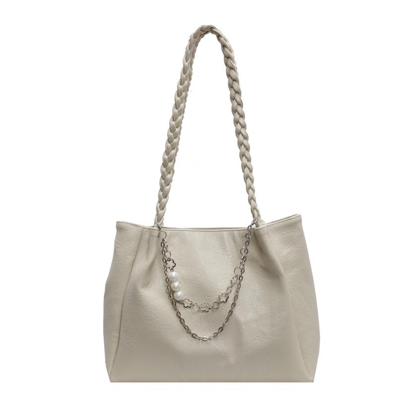 Сумка-тоут для通勤 женская корейская версия ретро трендовая повседневная сумка под мышку 2025 новый нишевый дизайн сумка на плечо