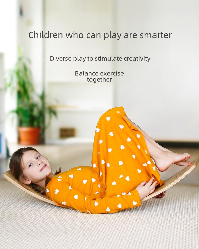 CPC Wooden Indoor Sensory Training Seesaw for Children's Balance - Interactive Double Bending Toy