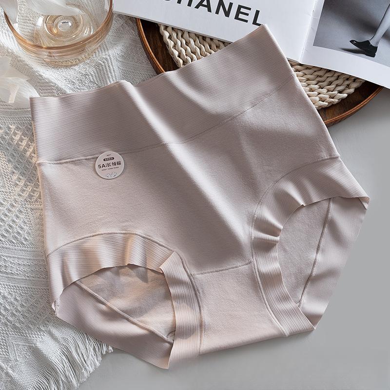 Long Staple Cotton Underwear Ladies High Waisted Seamless Teenage Postpartum Underwear Antibacterial Breathable