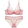 European American Sexy Lingerie: Transparent Plus Size Ultra-Thin No Sponge Lace Bra - Minimizes Large Bust, Anti-Sagging