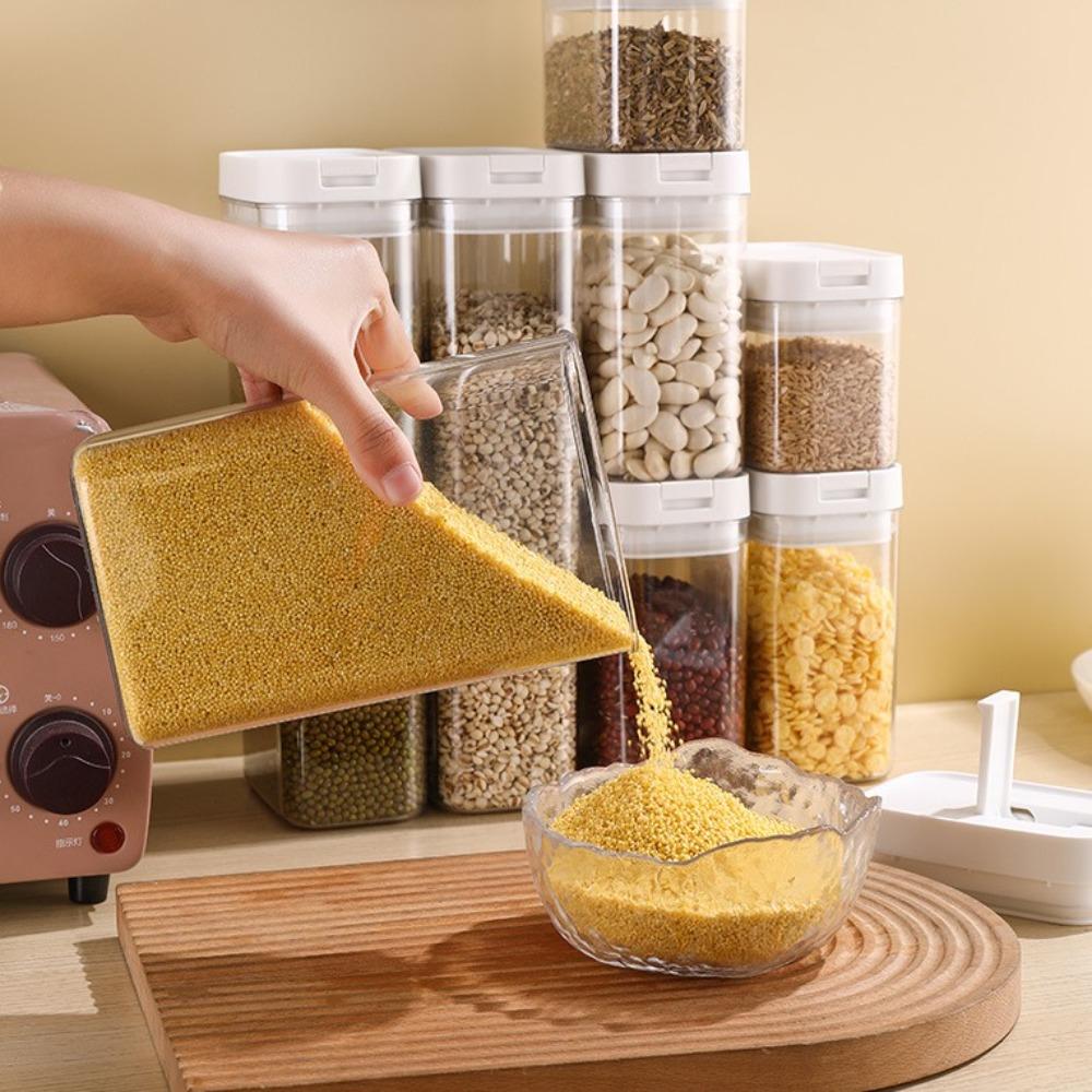 Пластиковая банка для зерна Прозрачная закуска Влагостойкая Новая органайзер для хранения Five Grain
