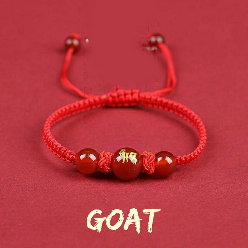 Китайский Зодиак Красный Веревочный Плетеный Браслет Год Удачи Ювелирные Изделия Для Мужчин Женщин Подарок