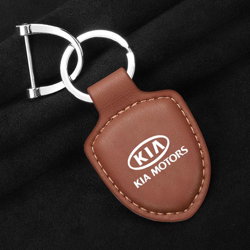 NIVG8 Car leather keychain creative couple keychain for Kia Sportage Ceed Picanto Rio ProCeed Niro 5 3 4 K7 K5 K8 K3 Ray K9