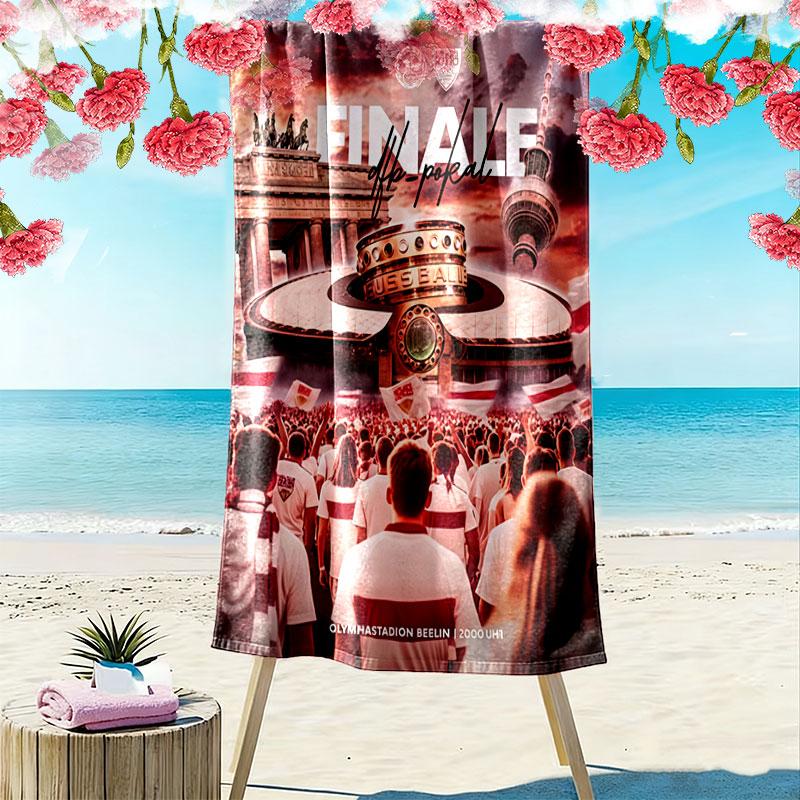 Stuttgart Dream Print Beach Towel, Large Soft Quick Dry Towel for Beach Camping Swimming
