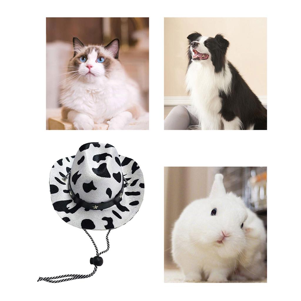 Кепка ковбоя в стиле вестерн для кошек и собак, шляпа для косплея, регулируемый ремешок, кепка для домашних животных, шляпа для вечеринки с кошками