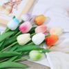 5Pcs Artificial Tulip Flowers Pink White Tulips Fake Flowers Bouquet Wedding Garden Decoration Home Vase Decor Plants Mother's Day Gift