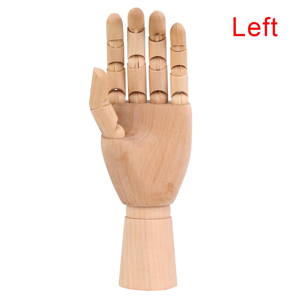 Flexible Jointed Doll Wooden Hand Model 10 Inches Tall Home Decor Human Artist Models Sketch Mannequin Model Movable Limbs