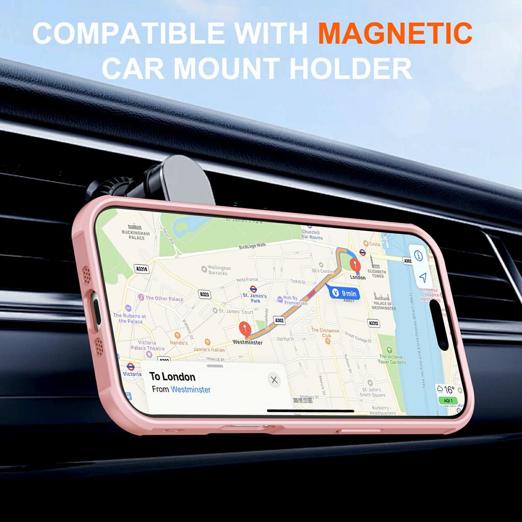 Для чехла iPhone Air, совместимого с MagSafe, подставка, ТПУ, ПК, противоударная задняя крышка для телефона