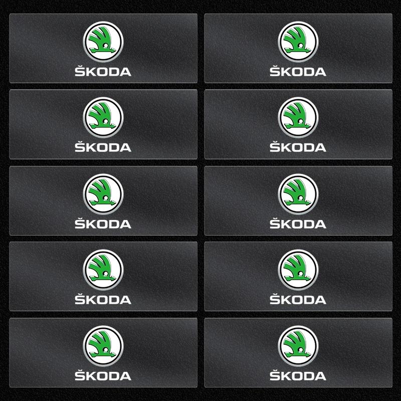 Car Sticker 2025 New Car Door Handle Stickers Car Window Wiper Decor Emblem For Skoda Rapid Octavia A2 A4 A5 A7 Karoq Fabia Kodi