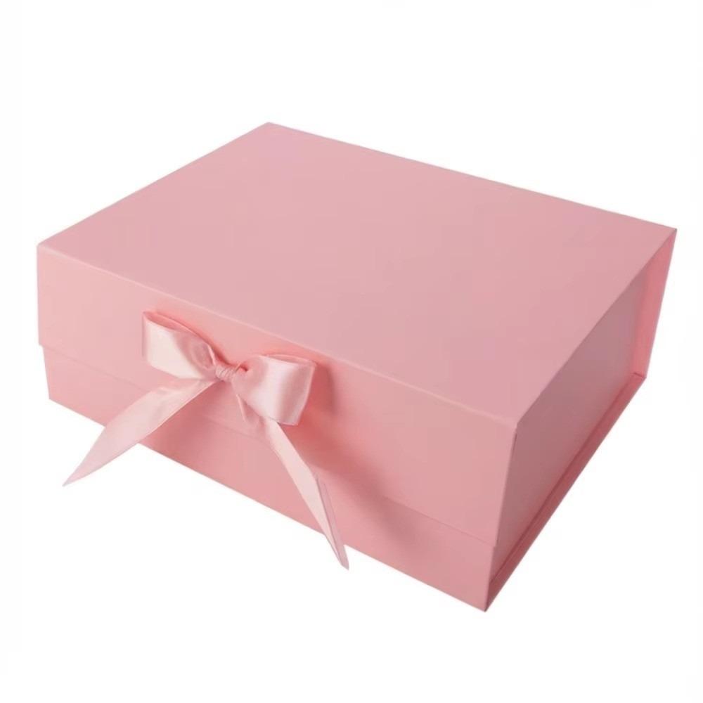Большая пустая коробка с откидной крышкой Упаковочная коробка Роскошная подарочная коробка с лентой Вечеринка День святого Валентина