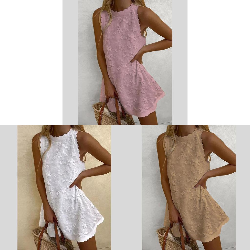Lolita Dress Casual A Line Sleeveless Linen Summer Dress For Women