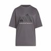 Adidas Футболка с коротким рукавом и логотипом Basketball Logo Letter, унисекс, серая JC7834