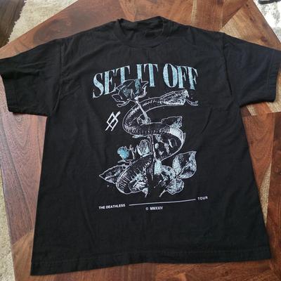 Группа Set It Off Футболка с принтом Snake Rose Тур Deathless S-5XL 2F1360