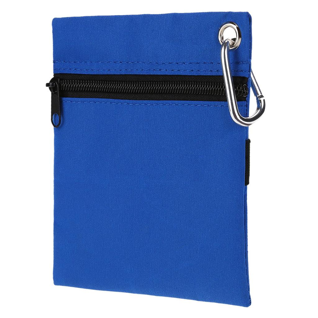 Zippered Golf Tee Ball Storage Bag Holder with Carabiner Golfing Accessories