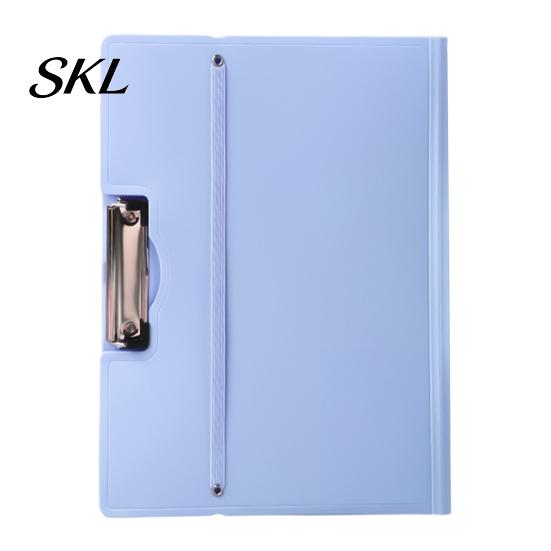 Wear-resistant File Holder Folder for A3 Size Paper, Document Organizer with Metal Plastic Clip, Solid Color Clipboard Home School Office Supplies
