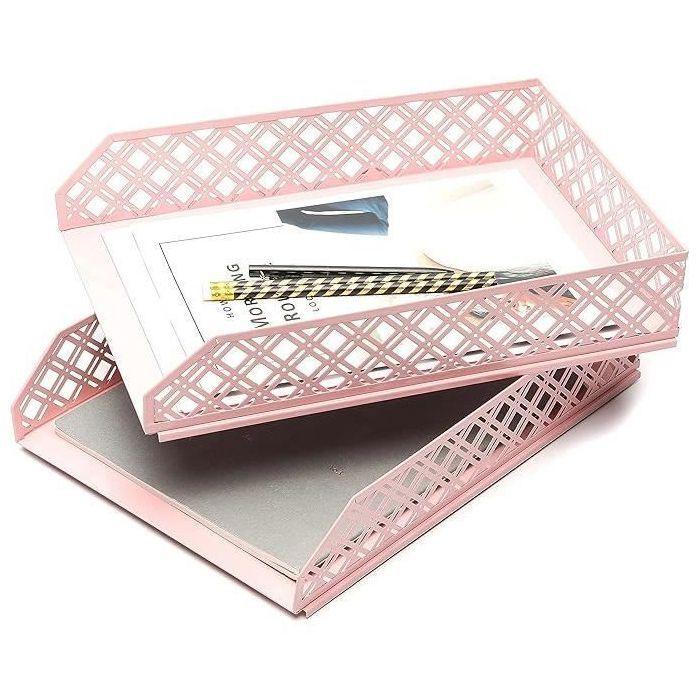 Bac à lettres - exerz - 2 pièces - métal maillé - antidérapants - a4