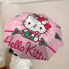 1pc Christmas Hello Kitty Candy Cane Umbrella with Plastic Handle,Suitable for All Seasons Home Travel Outdoor UmbrellaSanlio595