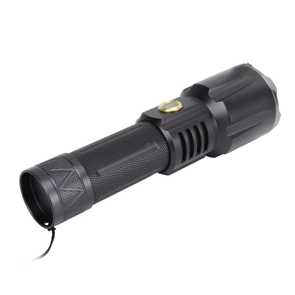 Zoomable Flashlight High Brightness White Light Type C Charging 1500m Long Range for Outdoor