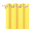 Plain Wrinkle-resistant Eyelet Curtain 135x250 Cm ALIX Radiant Yellow, by Soleil D'ocre