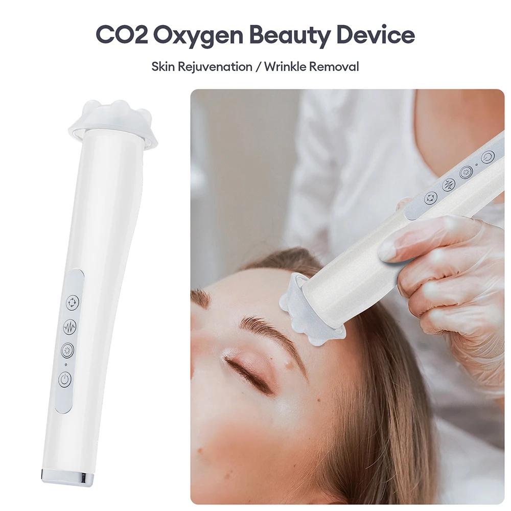 Portable CO2 Oxygen Bubble Pen Facial Device - Vibration Cleansing, Hydration, Serum Absorption & Skin Rejuvenation SPA Tool