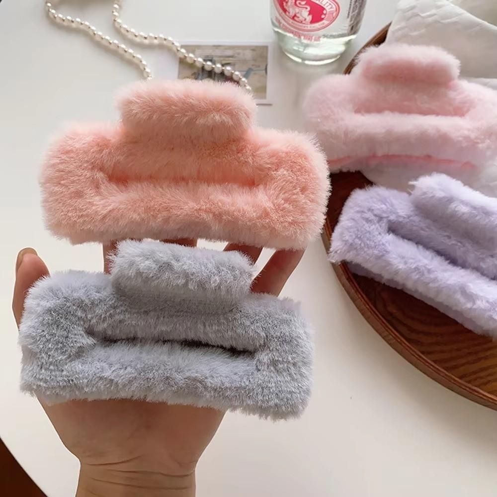 Does Not Hurt Hair Shark Clip Fluffy Back Head Updo Hair Clip New Plush Hair Claw for Women Girls