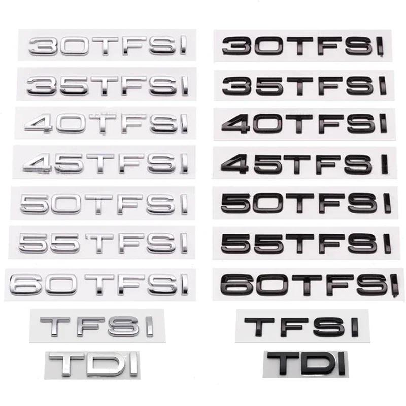 ABS Car 30 35 40 45 50 55 60 TFSI TDI Letters Logo Trunk Badge Emblem Decals Sticker For f2 A6 A1 Q3 Q5 Q7 A4 A3 B5 B6 B7 B8