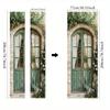 Rustic Green Wallpaper Self Adhesive Door Mural Removable Vinyl Home Decor Art Decal Wooden Scenery Wall Poster Stickers Porte Deursticker