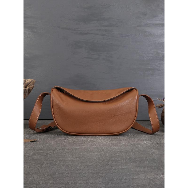 Женская сумка из натуральной кожи, верхний слой из коровьей кожи, модная сумка-седло, однотонная, простая сумка через плечо, мини-сумка ручной работы