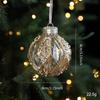 8cm Christmas Ornaments Ball Plastic Golden border Christmas ornaments Hanging grid painted Glitter Christmas Ball Pendant