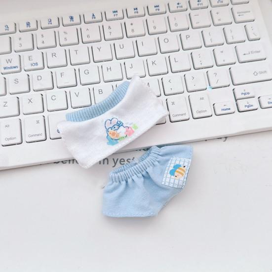 Набор одежды для куклы Футболка и шорты для 17-сантиметровых кукол La Bubu Ручная работа Стильный наряд Одежда для куклы Подарок для коллекционеров кукол