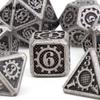7 шт., черные шестерни, металлические кубики, набор твердых металлических многогранных кубиков, подходящий для ролевой игры, настольной игры, карточной игры