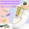 NO.8 2Pcs Metal Shoelaces Buckle AF1 Shoe Decoration Suitable for All Shoes Sneakers Shoes Accessories Flat Shoelace Buckle