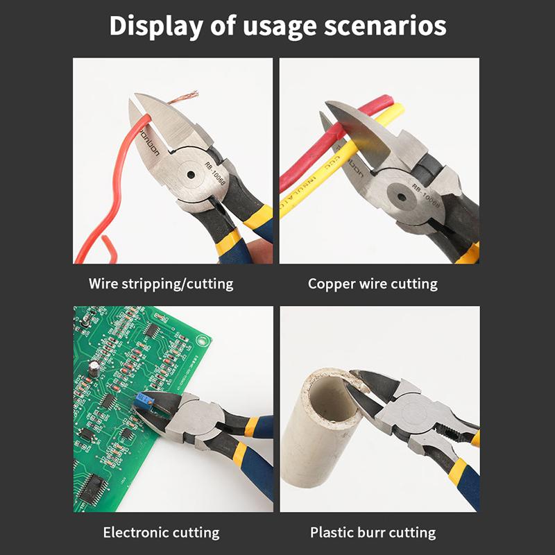 5/6/8 Дюймовые Профессиональные Кусачки для Резки Проволоки Бокорезы Кабельные Заусенцы Кусачки Электрики Сделай Сам Ремонт Ручные Инструменты