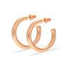 Ювелирные изделия из стерлингового серебра 925 пробы, позолоченные розовым золотом, легкие, массивные открытые серьги-кольца для женщин-подростков, 30 мм