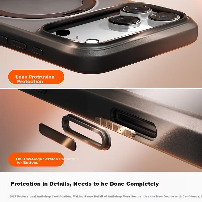 TORRAS iPhone 17 Case O1SGlobal Bestseller | Full Coverage for Camera ButtonsCompatible with Apple 17, Magnetic Charging Stand, Transparent