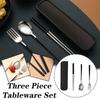 Steel Portable Cutlery Set Spoon Fork Chopsticks Supplie Korean Portable Cutlery Styl G4I6