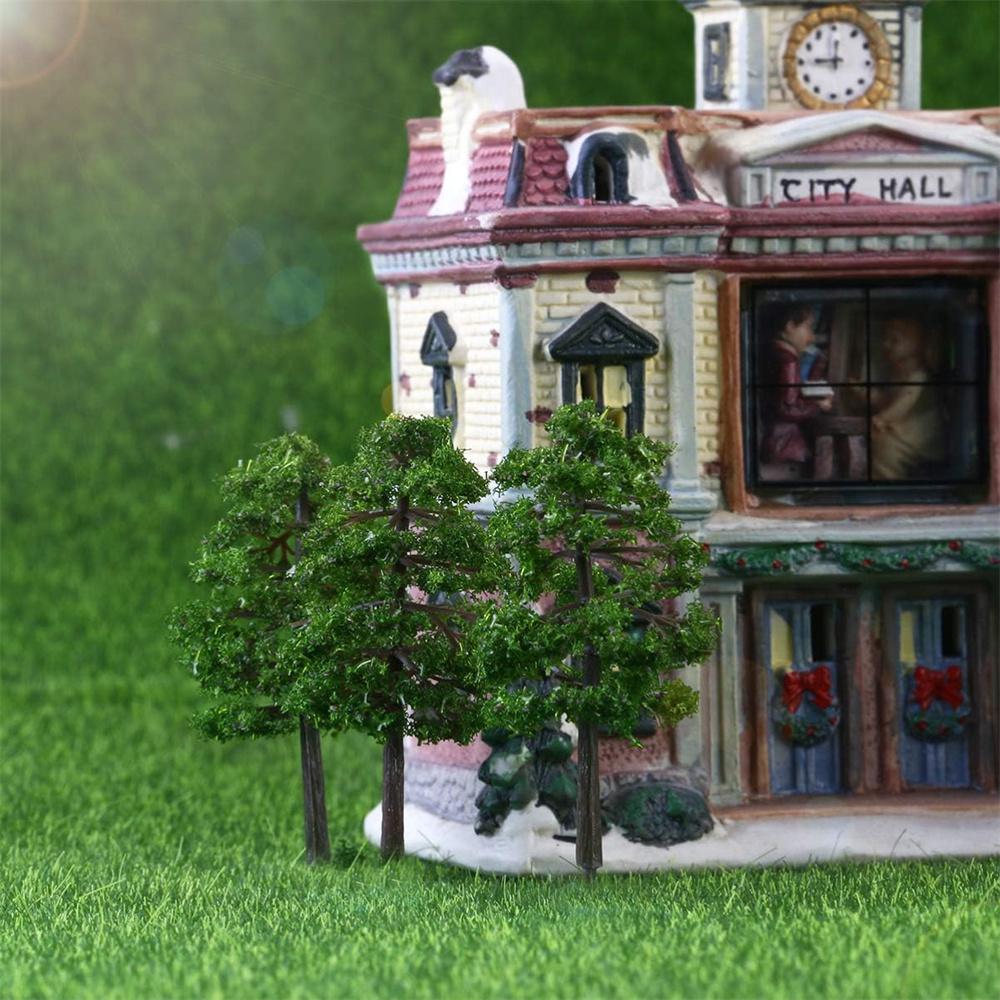 80 шт. 3,5 см Модельные деревья масштаба HO OO для железнодорожной макетной железной дороги, диорама для пейзажа варгейма